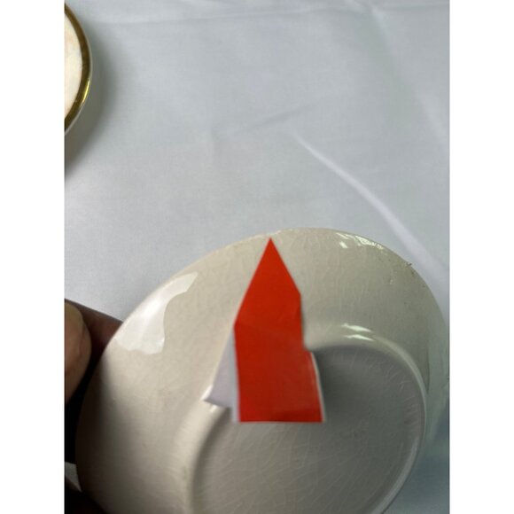 Bel-Ar Pottery Iridescent Saucer Plates 3 w/Gold Trim Retro 1950’s Lusterware - Picture 6 of 10